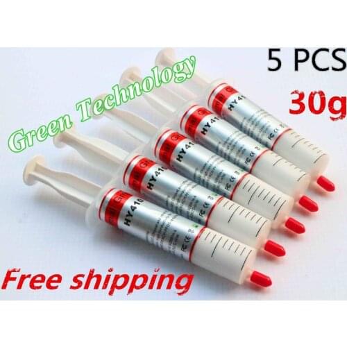 Free Shipping 30g White Thermal Grease Heatsink Compound Paste For CPU GPU VGA 5PCS Best cooling effect