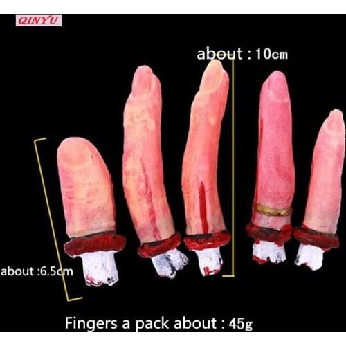 Halloween Decoration Severed Bloody Hand Broken Finger Hand Foot Blood Horror Prank Toys Novelty Dead Broken Hand Gadgets 5z