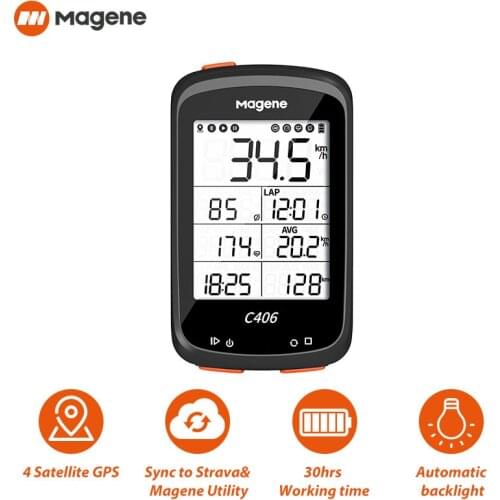 Magene C406 Cycling Computer GPS Wireless Smart Speedometer Road MTB Bicycle Monito Stopwatchring Bluetooth ANT+ Data Map