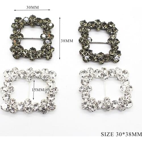 Vintage crystal decorative buckle 2pcs Diy handmade fashion ladies exquisite belt link jewelry sewing clothing accessories