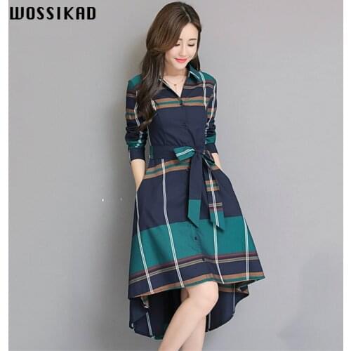 Модные платья в клетку WOSSIKAD China At AliExpress