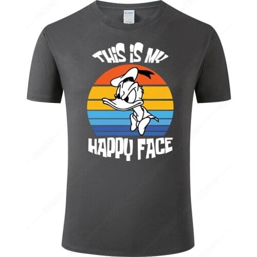 Funny Donald Duck T Shirt Men Women Summer Cotton Tee Casual Short Sleeved T-shirt Cartoon Anime Print Tshirt Cool Tops J110