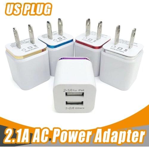50pcs/lot USB Charger for iPhone X 8 iPad Fast Wall Charger EU US Plug Adapter for Samsung S9 Xiaomi Mi 8 Mobile Phone Charger