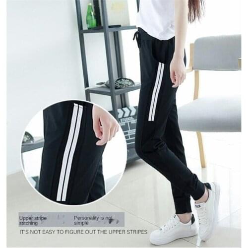 Womens trousers spring and autumn sports pants are thin and loose Korean students' feet harem pants