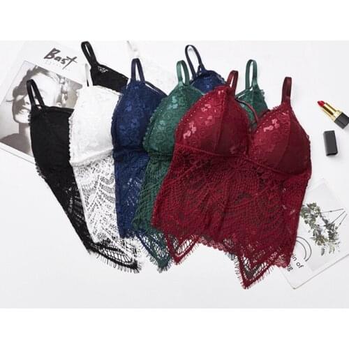 Women Push Up Wireless Lace Bra Top Women Plus Size Bralette Underwear Lingerie Full Cup