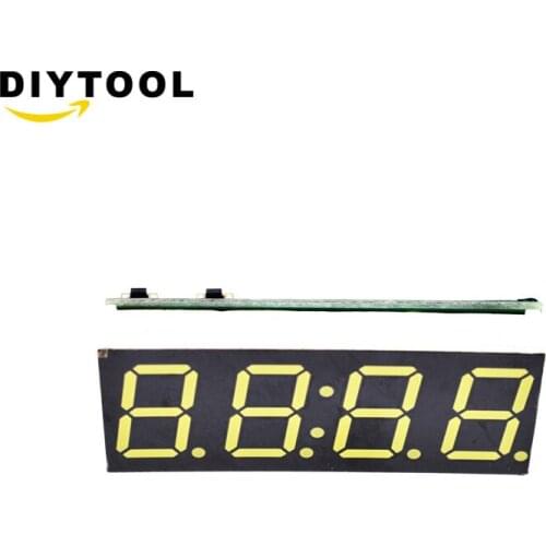 0.56 Digital Car LED Electronic Clock Time Temperature Voltage Meter Green white Red