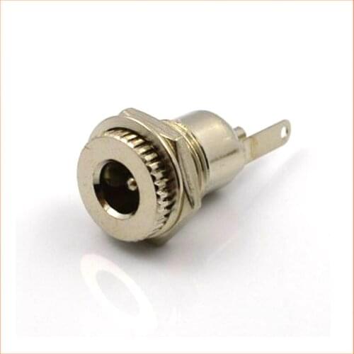 1pcs 5.5mm x 2.1mm DC Power Jack Soquete Feminino Panel Mount Connector C1Hot Nova Chegada