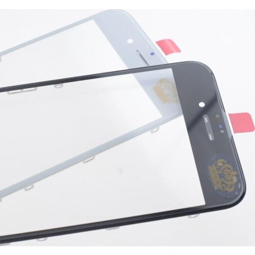 10PCS Original Cold Press 3 in 1 Front Screen Glass With Frame OCA Glue+Ear Speak Mesh For iPhone 8 7 plus 6 6S Plus Repairing