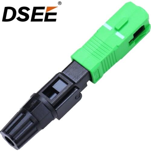 100pcs FTTH SC APC Single Mode Fiber Optic SC APC Quick Connector SC APC FTTH Fiber Optic Fast Connector
