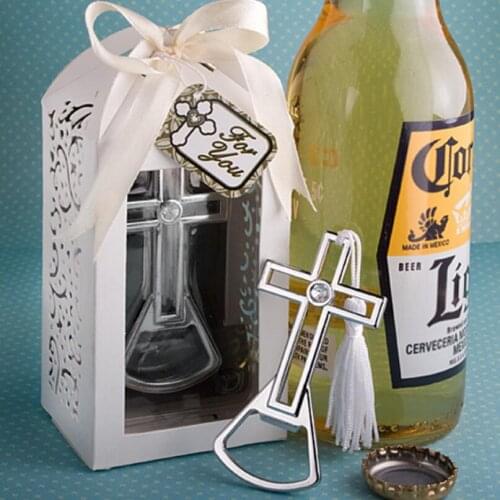 100pcs/lot Creative Angel Cross Beer Bottle Opener Wedding Party Supplies Kitchen Tools LX1729