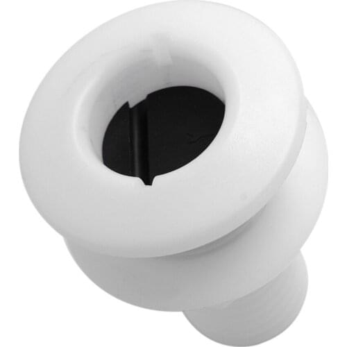 2 Inch Through Hull Mushroom Head Barbed Plastic White Thru Hull