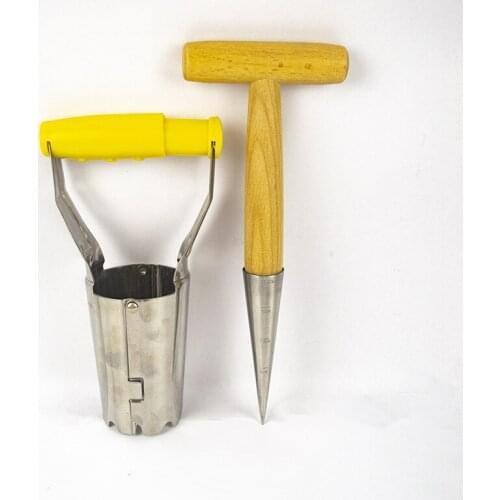 23cm Iron Garden Plants Transplanter Seedling Extractor Planting Tool Gardening And Agricultural Sandy Dipping Flower Tube