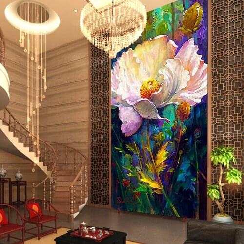 3D Large Romantic Vintage Floral Wallpaper for 3d Wall Paper Livingroom Natural Wallpaper Mural Wall Papers Home Decoration Art