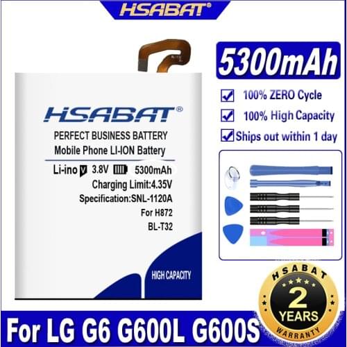 HSABAT 5300mAh BL-T32 Battery for LG G6 G600L G600S H870 H871 H872 H873 LS993 US997 VS988