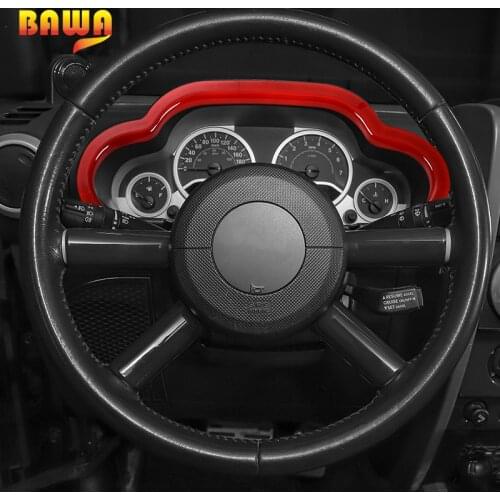 BAWA Interior Mouldings ABS Dashboard Panel Decoration Cover Sticker for Jeep Wangler JK 2007-2010 Car Interior Accessories