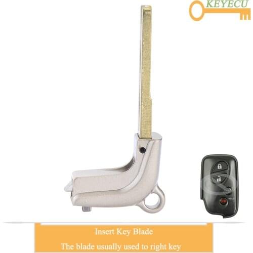 KEYECU Smart Car Key Uncut Insert Emergency Blade Fob for Lexus ES350 GS350 GS430 GX460 IS250 LS460 2008 2009 2010 2011 2012