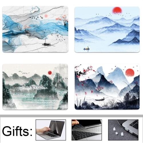 Sanmubaba Ink Laptop Case For Macbook Air Pro 11 12 13 15 16 2020 Plastic Hard Cover For Macbook Pro 13 a2289 a2251 a1278 a2179