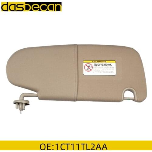 Dasbecan Left Driver Side Car Sun Visor Illuminated Sun Visor with clip insert For Dodge Ram 1500 2500 3500 2002-2006 1CT11TL2AA