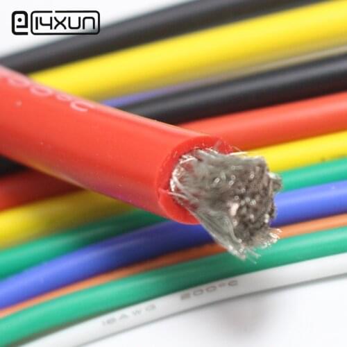 EClyxun 4 6 7 8 10 11 12 13 14 15 16 17 18 20 22 24 26 28 30 AWG Silicone Wire Ultra Flexiable Test Line Cable High Temperature