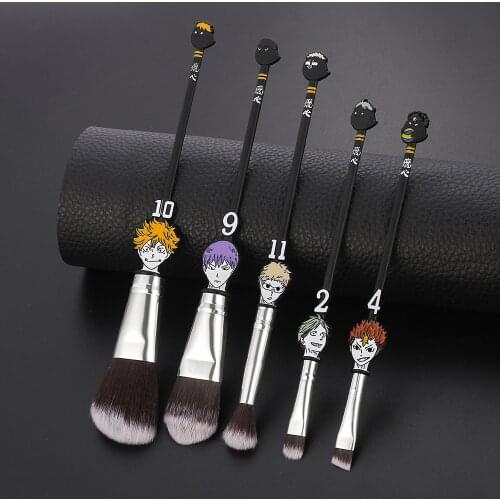 Haikyuu!! High School Volleyball Anime Makeup Brush Girl Make Up Accessories Shoyo Hinata Ryunosuke Tanaka Daichi Sawamura Toys