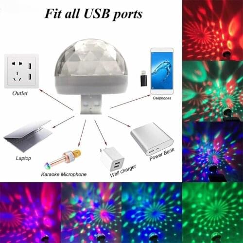 Mini USB Car Atmosphere Light Led RGB Decoration Lights Interior DJ Modified Colorful Burst Car Voice Control Music Rhythm Light