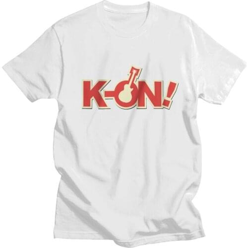 Musical K-On T Shirt Men Cotton Printing T-shirt Streetwear Tshirt Short Sleeve Yui Hirasawa Japan Music Animation Manga Tee Top