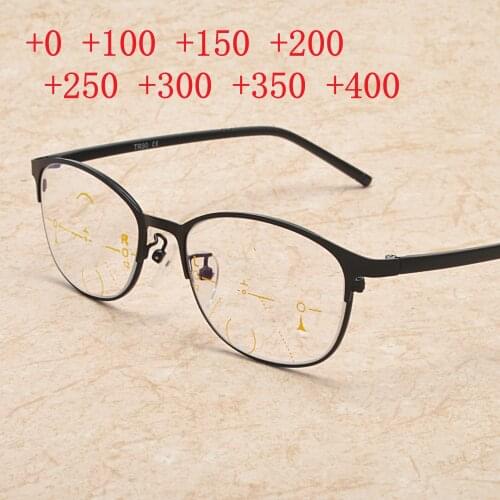 Men Women Bifocal Reading Glasses men progressive multi-focus Far Near Magnification Presbyopic Glasses Full Frame Diopter NX