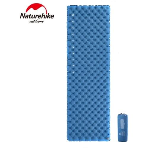 Naturehike Nylon TPU Sleeping Pad Portable Lightweight Dual Air Valves are not afraid of leaks Inflatable Mattress Camping Mat