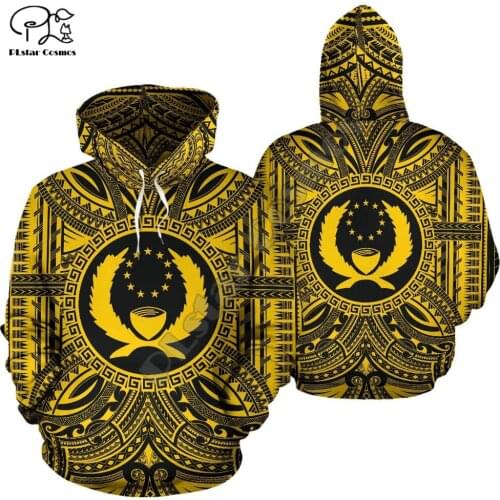 NewFashion Island Country Flag Pohnpei Polynesian Culture Retro Tattoo Tracksuit Men/Women Pullover Harajuku 3DPrint Hoodies A10