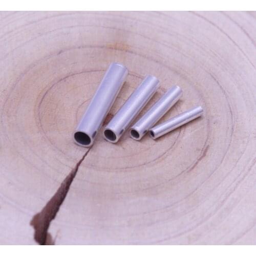 10pcs Real Pure Solid 999 sterling Silver Crimp End Beads Silver Crimps Silver End Bead Round Tube for Jewelry Making Findings
