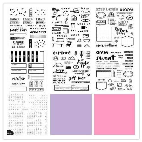 CLEAR STAMPdate 2 number DIY Scrapbook Card album paper craft silicon rubber roller transparent stamps 1215