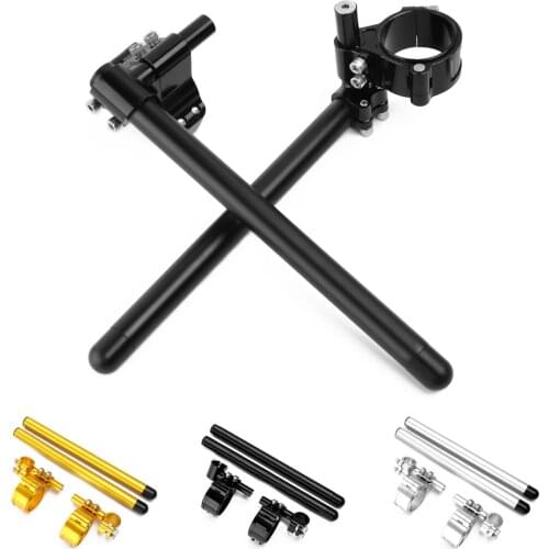 7/8" 22mm Motorcycle Adjustable Handbar Clip Ons 37mm 51mm 52mm 58mm Motorbike CNC handlebars Lift Clip-Ons