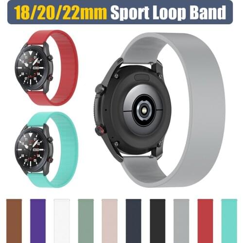 18MM 22MM 20MM Loop Band For Samsung galaxy watch active 2 3 44 46mm Gear S2 S3 Classic Strap For amazfit gtr huawei GT2 42 46mm