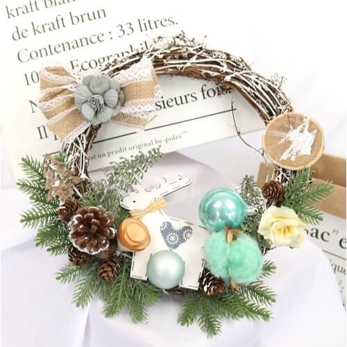 Christmas decorations Christmas tree wreath plant vine 25cm scene decorate Christmas wreath hanging decorations
