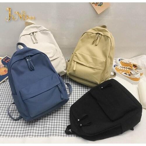 Women Fashion Casual Backpack Female School Bag For Teenager Girls Anti Theft Laptop Shoulder Bags Solid Color Travel Backpack