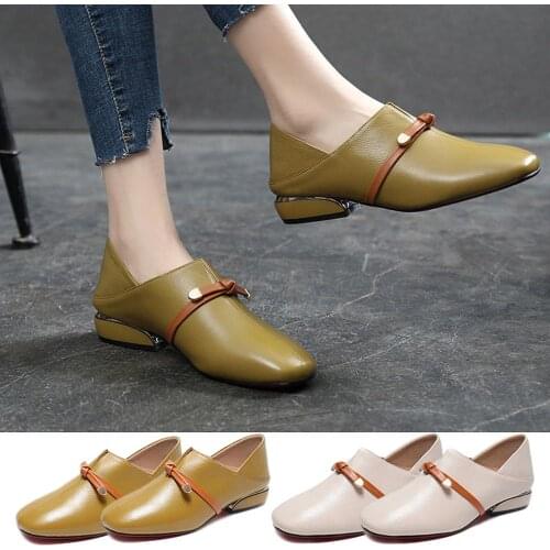 British Style Small Leather Shoes Autumn Square Heel Single Shoes Simple Comfort High Heels Wild Womens Shoes Elegant pu Pumps