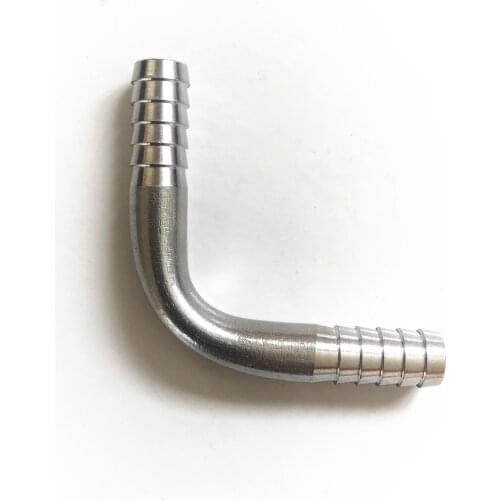 L-shape 304 stainless steel barbed corner Joint ，Home brewed BEER hose connection adapter, USA standard food grade material