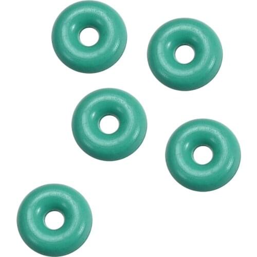 Uxcell 5Pcs Fluorine Rubber O Rings, 4mm OD, 1mm Inner Diameter, 1.5mm Width, Seal Gasket Green Prevent leaks in plumbing