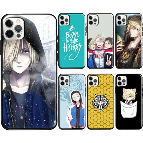 YURI!!! on ICE Yuri Plisetsky Soft Cover For iPhone 12 11 Pro Max X XR XS Max 5S SE 2020 8 7 Plus 12 Mini Phone Case