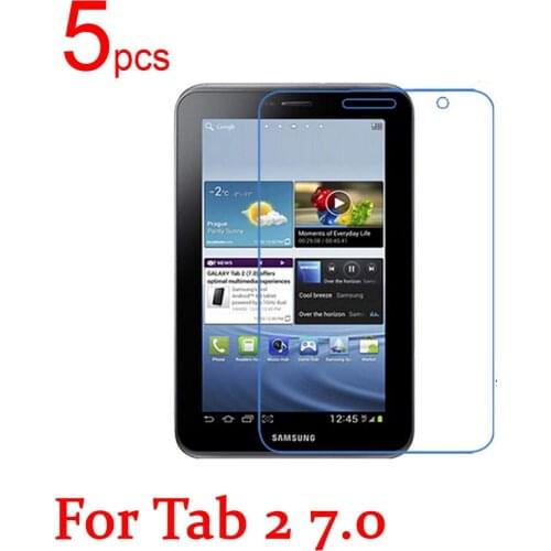 5pcs Clear/Matte/Nano LCD Tablet Screen Protectors Cover for Samsung TAB 2 3 lite 7.0 P3100 P3110 T110 T111 T116 Film + Cloth
