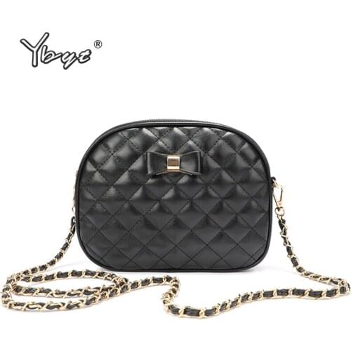 YBYT new fashion crossbody bags for women diamond lattice bow female shoulder messenger bag luxury handbags women bags designer