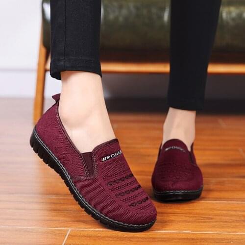 2021 Summer Women Loafers Flats Shoes Zapatillas Mujer Flats Female Shoes Mother Loafers Casual Slip-on Walking Shoes Woman