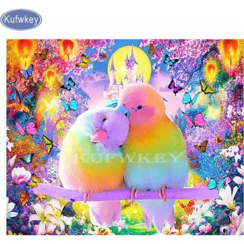 Animal Diamond Painting Bird flower butterfly 3d Picture of Rhinestones Mosaic Cross Stitch Kit 5D DIY Diamond Embroidery Sale