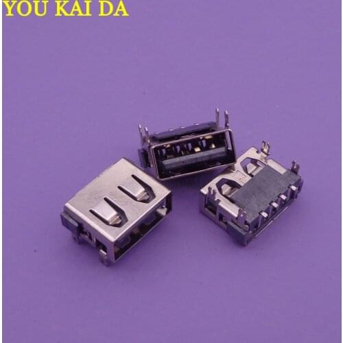 10-1000pcs USB 2.0 Port Jack Plug Female Socket Motherboard Connector for Lenovo / Asus / Dell / HP ... Laptop USB2.0 Short body