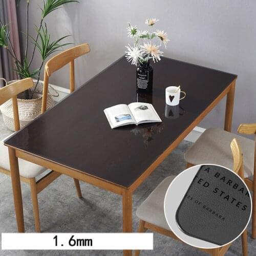 2020 Creative 1mm/1.6mm/2mm Thick Pvc Table Cloths Crystal Board Table Covers Plastic Soft Glass Home Textiles Tablecloths Decor