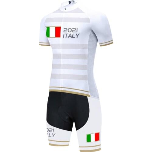 2021 National Team ITALIA Cycling Skinsuit Jersey Bicycle Clothing MTB Uniform Quick Dry Bike Mens Short Maillot Culotte Suit