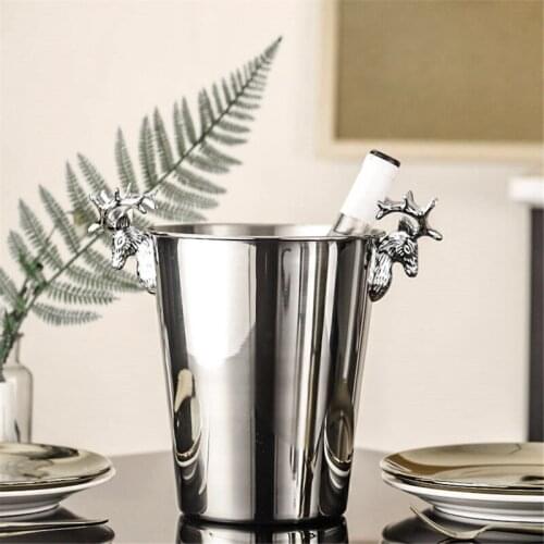 3L Ice Bucket Stainless Steel Wine Ice Bucket Wine Cooler Chiller Bottle Cooler Champagne Beer Cold Water Machine Ice Bucket