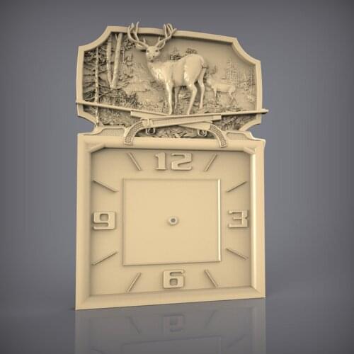 3d STL Model Relief for CNC Router 3D Printer Artcam Aspire Clock _69