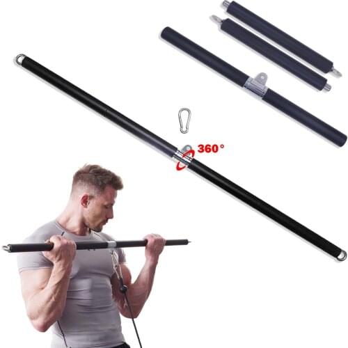Fitness LAT Pull Down Bar Rotating Gym Handles for Pulley Cable Machine Attachments Resistance Band Training Pilates Workout Bar
