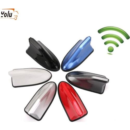 YOLU Universal Car Roof Mounted Functional Antenna Aerial Shark Fin AM/FM Radio Signal